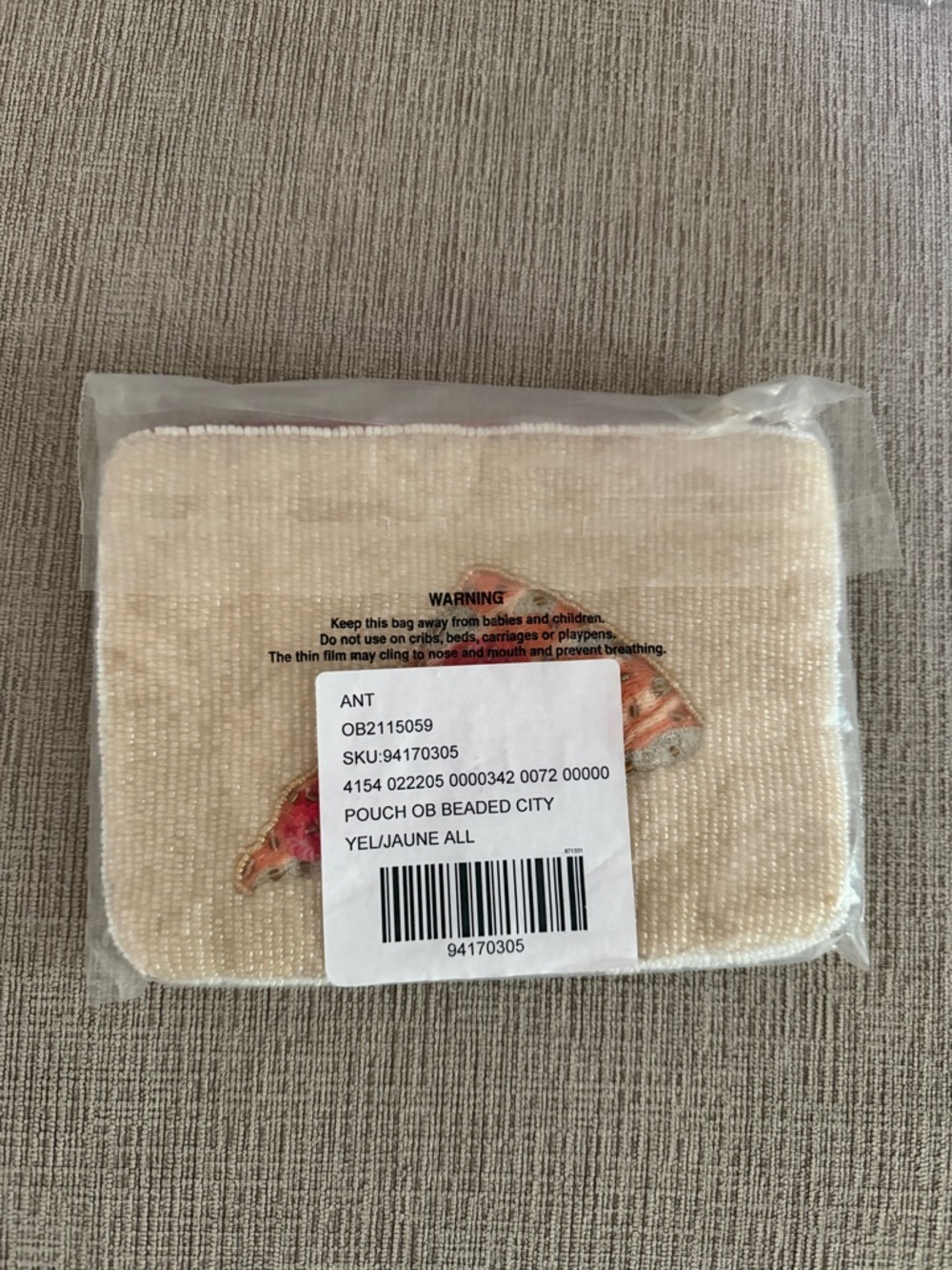 Anthropologie Beaded New York City Pouch - Picture 9 of 9